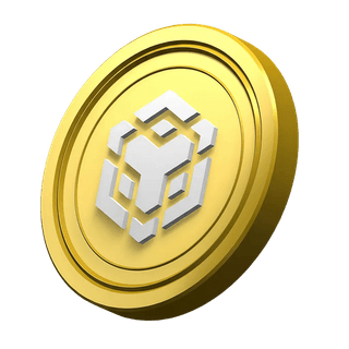 Pièce décorative Binance BNB intégrée dans la section de confiance communautaire
